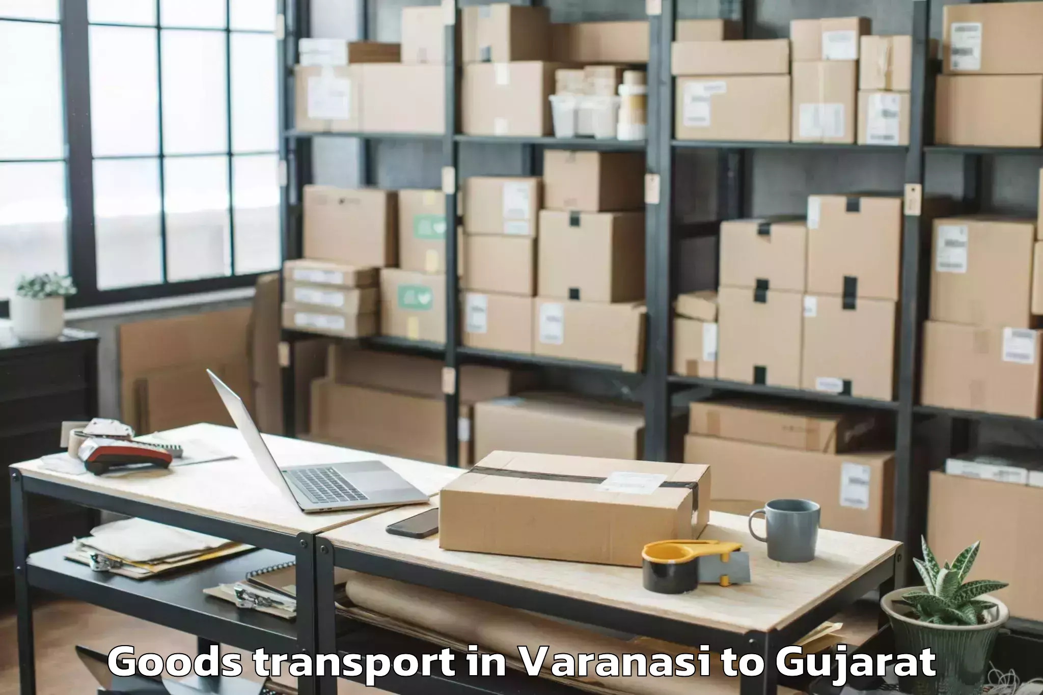 Easy Varanasi to Lunawada Goods Transport Booking